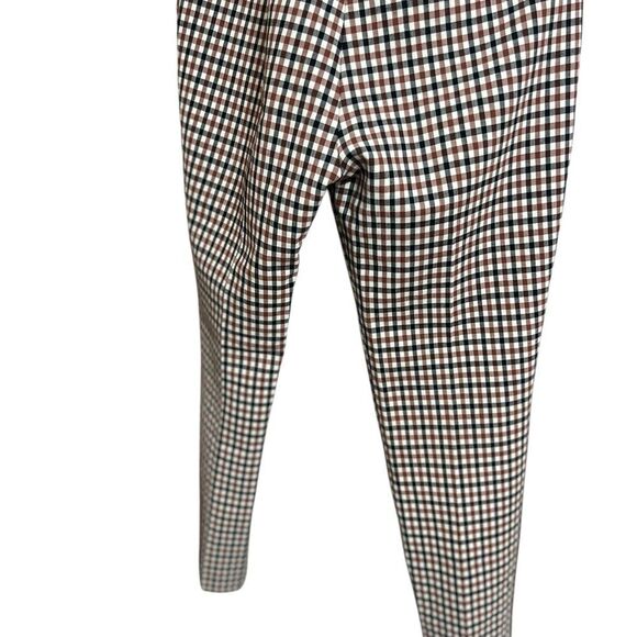 Theory Treeca Cropped Check Pants blue white red 6 or 28 - Picture 7 of 14